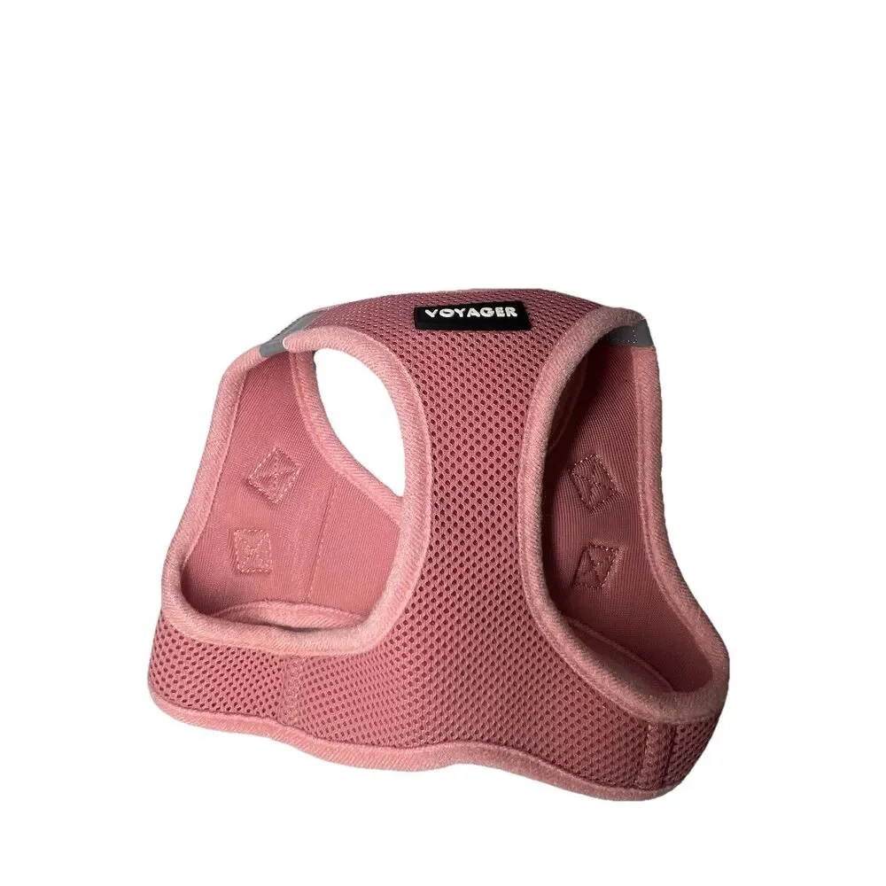 Voyager Step-in Air Harness - All Weather Mesh, Reflective Medium Light Pink
